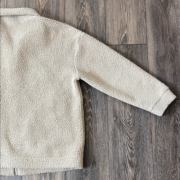 Skechers Go Snuggle Tan Sherpa Zip Up Jacket Womens Size Large - Picture 6 of 14